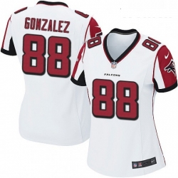 Womens Nike Atlanta Falcons 88 Tony Gonzalez Game White NFL Jersey