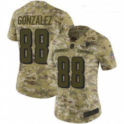 Womens Nike Atlanta Falcons 88 Tony Gonzalez Limited Camo 2018 Salute to Service NFL Jersey