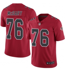 Falcons 76 Kaleb McGary Red Youth Stitched Football Limited Rush Jersey