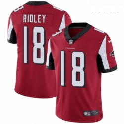 Youth Nike Atlanta Falcons 18 Calvin Ridley Red Team Color Vapor Untouchable Limited Player NFL Jersey