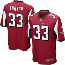 Youth Nike Atlanta Falcons 33# Michael Turner Game Red Color Jersey