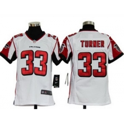 Youth Nike Atlanta Falcons 33# Michael Turner Game White Color Jersey