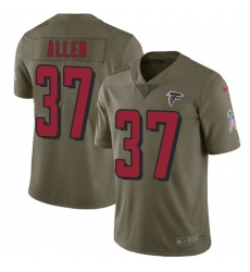 Youth Nike Falcons #37 Ricardo Allen Olive Stitched NFL Limited 2017 Salute to Service Jersey