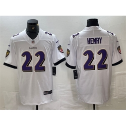Baltimore Ravens 22 Derrick Henry White Vapor Limited Football Jersey