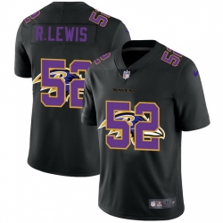 Baltimore Ravens 52 Ray Lewis Men Nike Team Logo Dual Overlap Limited NFL Jersey Black