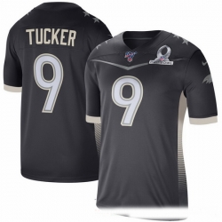 Baltimore Ravens 9 Justin Tucker Nike 2020 AFC Pro Bowl Game Jersey Anthracite