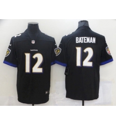 Men Baltimore Ravens 12 Rashod Bateman Black 2021 Leopard Jersey