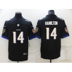 Men Baltimore Ravens 14 Kyle Hamilton Black Vapor Untouchable Limited Stitched jersey