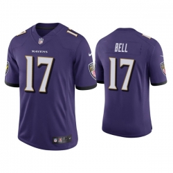 Men Baltimore Ravens 17 Le  Veon Bell Baltimore Ravens Vapor Limited Purple Jersey