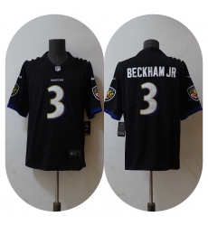 Men Baltimore Ravens 3 Odell Beckham Jr  Black Vapor Untouchable Football Jersey