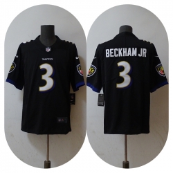 Men Baltimore Ravens 3 Odell Beckham Jr  Black Vapor Untouchable Football Jersey