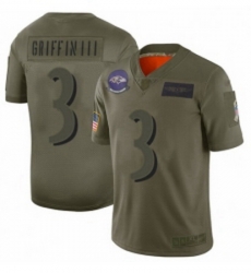 Men Baltimore Ravens 3 Robert Griffin III Limited Camo 2019 Salute to Service Football Jersey