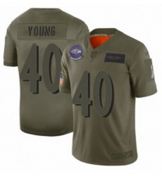 Men Baltimore Ravens 40 Kenny Young Limited Camo 2019 Salute to Service Football Jersey