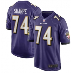 Men Baltimore Ravens #74 Shannon Sharpe Purple Vapor Limited Stitched Jersey