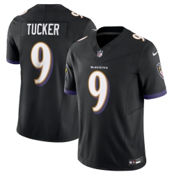 Men Baltimore Ravens 9 Justin Tucker Black 2023 F U S E Vapor Jersey