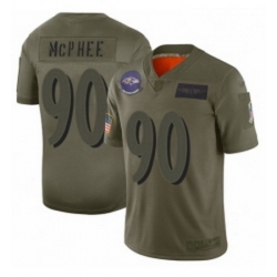 Men Baltimore Ravens 90 Pernell McPhee Limited Camo 2019 Salute to Service Football Jersey