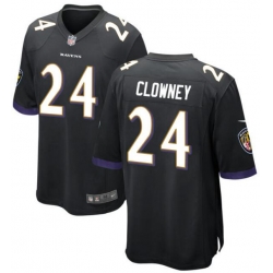 Men Baltimore Ravens Jadeveon Clowney #24 Black Vapor Limited Stitched NFL Jersey