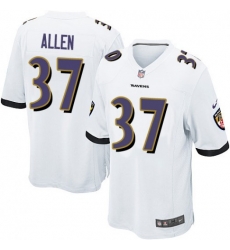 Men Nike Javorius Allen Baltimore Ravens Game White Jersey