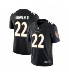Mens Baltimore Ravens 22 Mark Ingram II Black Alternate Vapor Untouchable Limited Player Football Jersey