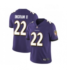 Mens Baltimore Ravens 22 Mark Ingram II Purple Team Color Vapor Untouchable Limited Player Football Jersey