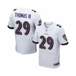 Mens Baltimore Ravens 29 Earl Thomas III Elite White Football Jersey