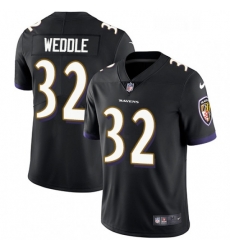 Mens Nike Baltimore Ravens 32 Eric Weddle Black Alternate Vapor Untouchable Limited Player NFL Jersey