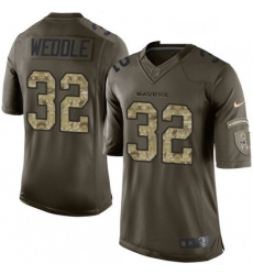 Mens Nike Baltimore Ravens 32 Eric Weddle Limited Green Salute to Service NFL Jersey