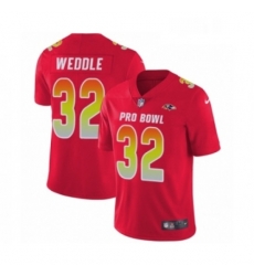 Mens Nike Baltimore Ravens 32 Eric Weddle Limited Red AFC 2019 Pro Bowl NFL Jersey
