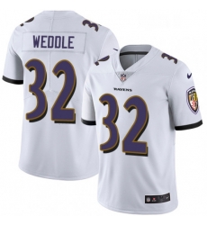 Mens Nike Baltimore Ravens 32 Eric Weddle White Vapor Untouchable Limited Player NFL Jersey