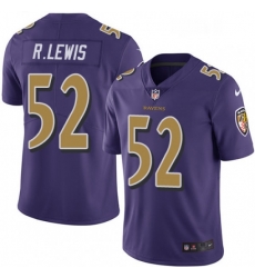 Mens Nike Baltimore Ravens 52 Ray Lewis Limited Purple Rush Vapor Untouchable NFL Jersey