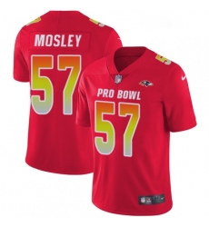 Mens Nike Baltimore Ravens 57 CJ Mosley Limited Red 2018 Pro Bowl NFL Jersey