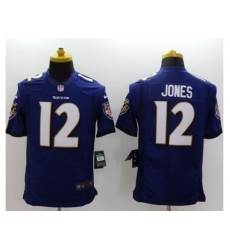 Nike Baltimore Ravens 12 Jacoby Jones Purple Limited Alternate NFL Jersey