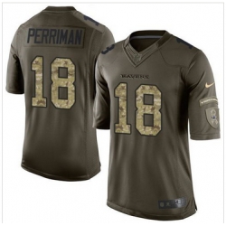 Nike Baltimore Ravens #18 Breshad Perriman Green Men 27s Stitched NFL Limited Salute to Service Jersey