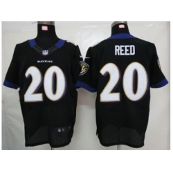Nike Baltimore Ravens 20 Ed Reed Black Elite NFL Jersey