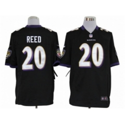 Nike Baltimore Ravens 20 Ed Reed Black Game NFL Jersey