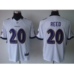 Nike Baltimore Ravens 20 Ed Reed White Limited NFL Jersey