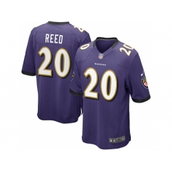 Nike Baltimore Ravens 20 Ed Reed purple Game NFL Jersey