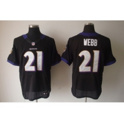 Nike Baltimore Ravens 21 Lardarius Webb Black Elite NFL Jersey