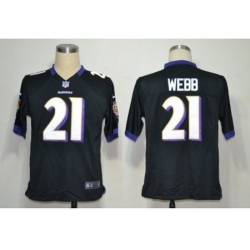 Nike Baltimore Ravens 21 Lardarius Webb Black Game NFL Jersey