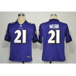 Nike Baltimore Ravens 21 Lardarius Webb Purple Game NFL Jersey