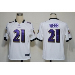 Nike Baltimore Ravens 21 Lardarius Webb White Game NFL Jersey