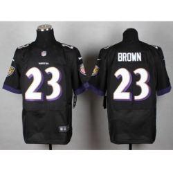 Nike Baltimore Ravens 23 Chykie Brown Black Elite NFL Jersey