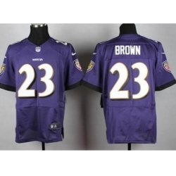 Nike Baltimore Ravens 23 Chykie Brown Purple Elite NFL Jersey