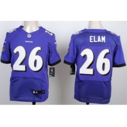 Nike Baltimore Ravens 26 Matt Elam Purple Elite NFL Jersey