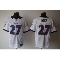 Nike Baltimore Ravens 27 Ray Rice Nike Elite White NFL Jersey