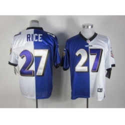 Nike Baltimore Ravens 27 Ray Rice Purple-White Elite Split NFL Jersey