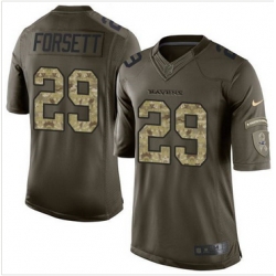 Nike Baltimore Ravens #29 Justin Forsett Green Men 27s Stitched NFL Limited Salute to Service Jersey