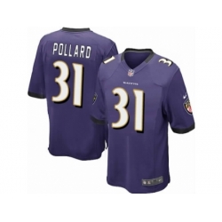 Nike Baltimore Ravens 31 Bernard Pollard Purple Game NFL Jersey