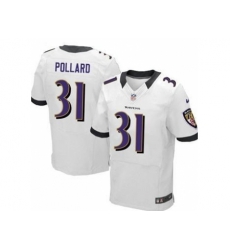 Nike Baltimore Ravens 31 Bernard Pollard White Elite NFL Jersey