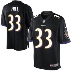 Nike Baltimore Ravens #33 Will Hill Black Alternate Men 27s Stitched NFL New Elite Jersey